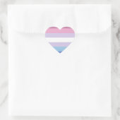 Bigender Pride Flag Hart Sticker (Tas)