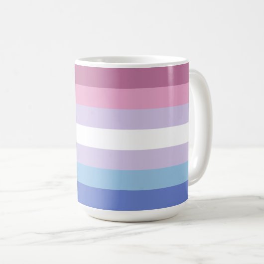 Bigender Pride Flag Koffiemok (Voorkant rechts)