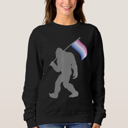 Bigender Pride Flag Monster op Bigender Trui (Voorkant)