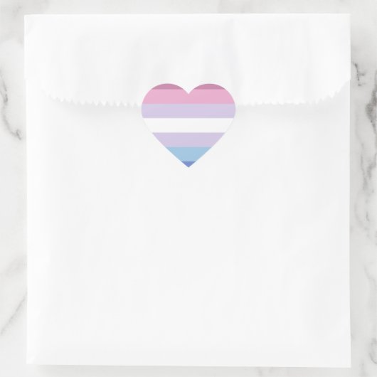 Bigender Pride Hart Sticker (Tas)