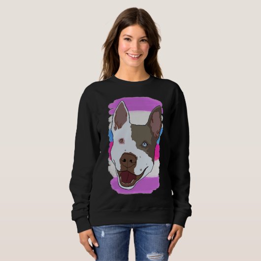 Bigender Pride Pitbull Trui (Voorkant volledig)