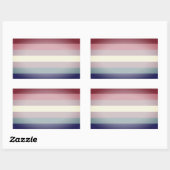 Bigender Pride Rechthoekige Sticker (Vel)