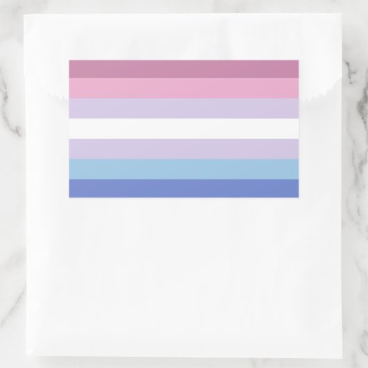 Bigender Pride Rechthoekige Sticker (Tas)