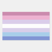 Bigender Pride Rechthoekige Sticker (Voorkant)