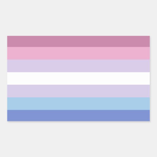 Bigender Pride Rechthoekige Sticker (Voorkant)