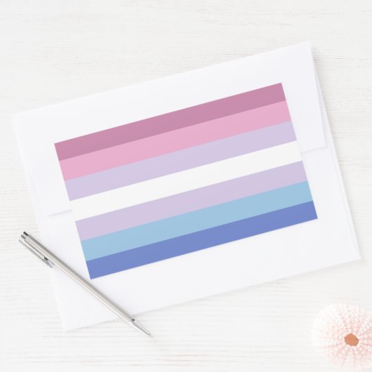 Bigender Pride Rechthoekige Sticker (Envelop)