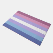 Bigender Pride, Striped Print, LGBTQ Pride Deurmat (Schuin)
