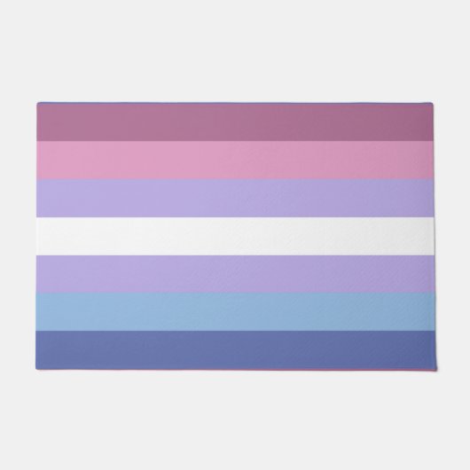 Bigender Pride, Striped Print, LGBTQ Pride Deurmat (Voorkant)