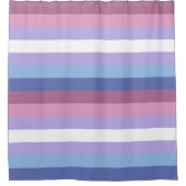 Bigender Pride, Striped Print, LGBTQ Pride Douchegordijn (Voorkant)