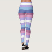 Bigender Pride, Striped Print, LGBTQ Pride Leggings (Achterkant)
