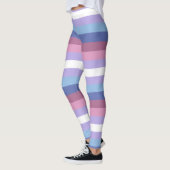 Bigender Pride, Striped Print, LGBTQ Pride Leggings (Links)