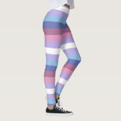 Bigender Pride, Striped Print, LGBTQ Pride Leggings (Rechts)