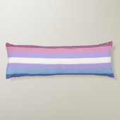 Bigender Pride, Striped Print, LGBTQ Pride Lichaamskussen (Achterkant)