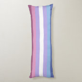 Bigender Pride, Striped Print, LGBTQ Pride Lichaamskussen (Achterkant (Verticaal))