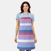 Bigender Pride, Striped Print, LGBTQ Pride Schort (Gedragen)