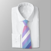 Bigender Pride, Striped Print, LGBTQ Pride Stropdas (Gebonden)