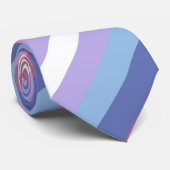 Bigender Pride, Striped Print, LGBTQ Pride Stropdas (Opgerold)