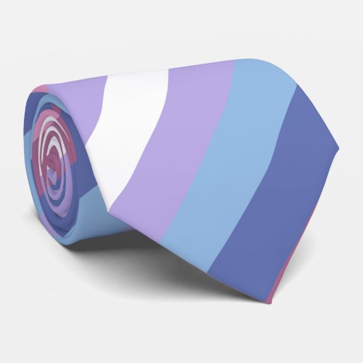 Bigender Pride, Striped Print, LGBTQ Pride Stropdas (Opgerold)