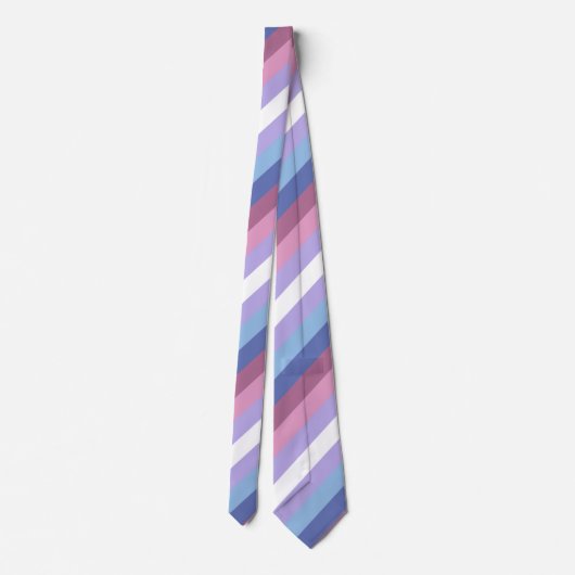 Bigender Pride, Striped Print, LGBTQ Pride Stropdas (Achterkant)