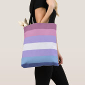 Bigender Pride, Striped Print, LGBTQ Pride Tote Bag (Dichtbij)