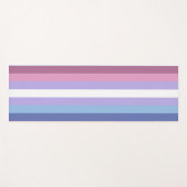 Bigender Pride, Striped Print, LGBTQ Pride Yogamat (Voorkant (horizontaal))