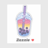 Bigender Pride Vlag Boba Sticker (Vel)