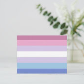 Bigender Pride-vlag Briefkaart (Staand voorkant)