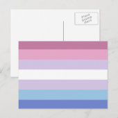 Bigender Pride-vlag Briefkaart (Voorkant / Achterkant)