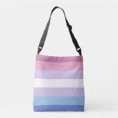 Bigender Pride-vlag Crossbody Tas (Achterkant)