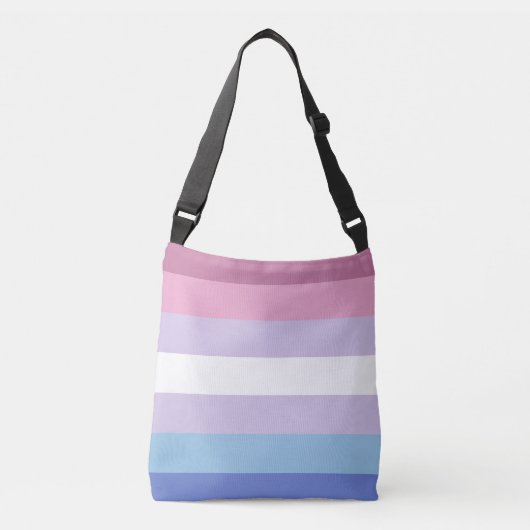 Bigender Pride-vlag Crossbody Tas (Voorkant)