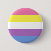 Bigender Pride Vlag LGBT Pride Ronde Button 5,7 Cm (Voorkant)