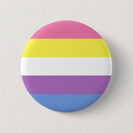 Bigender Pride Vlag LGBT Pride Ronde Button 5,7 Cm (Voorkant)