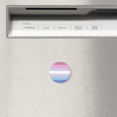 Bigender Pride-vlag Magneet (Insitu (Vaatwasser))