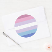 Bigender Pride-vlag Ronde Sticker (Envelop)