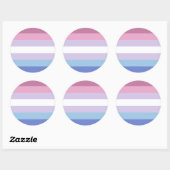Bigender Pride-vlag Ronde Sticker (Vel)