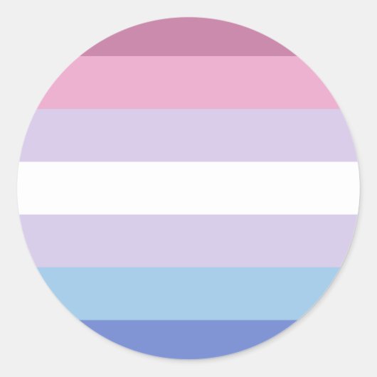 Bigender Pride-vlag Ronde Sticker (Voorkant)
