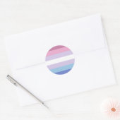 Bigender Pride-vlag Ronde Sticker (Envelop)