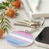 Bigender Pride-vlag Sleutelhanger (Voorkant Rechts)