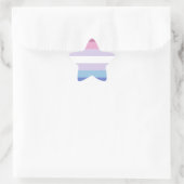 bigender pride vlag ster sticker (Tas)