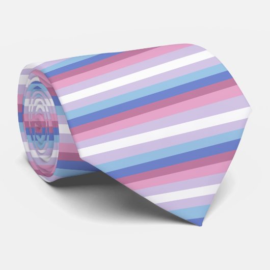 bigender pride vlag stropdas (Opgerold)