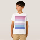 bigender pride vlag t-shirt (Voorkant volledig)