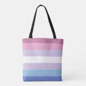 Bigender Pride-vlag Tote Bag (Achterkant)
