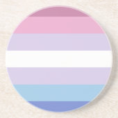 bigender pride vlag zandsteen onderzetter (Voorkant)