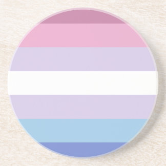 bigender pride vlag zandsteen onderzetter