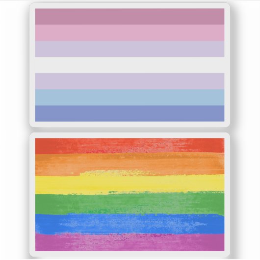 Bigender trots sticker (Voorkant)