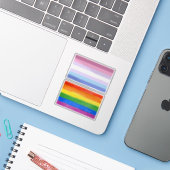 Bigender trots sticker (Laptop met iPhone)
