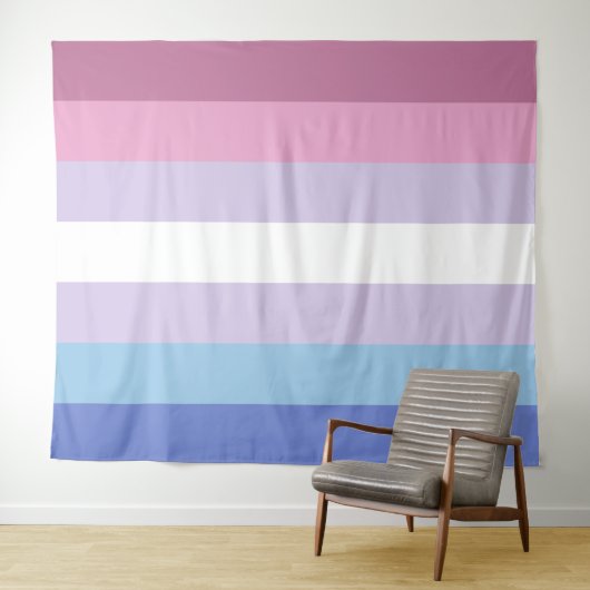 Bigender Vlag Extra Groot LGBT Wandkleed (In Situ (horizontaal))
