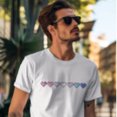 Bigender vlag pixel hart t-shirt
