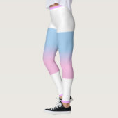 Bigender vlag Roze Blauw Wit Gestreept LGBT Leggings (Links)