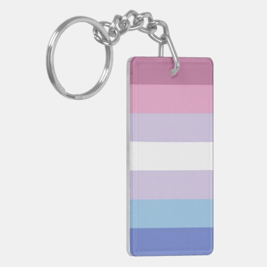 Bigender-vlag Sleutelhanger (Voorkant Links)